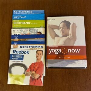 NEW 9 LOT Gaiam DVDs - Yoga, various workouts